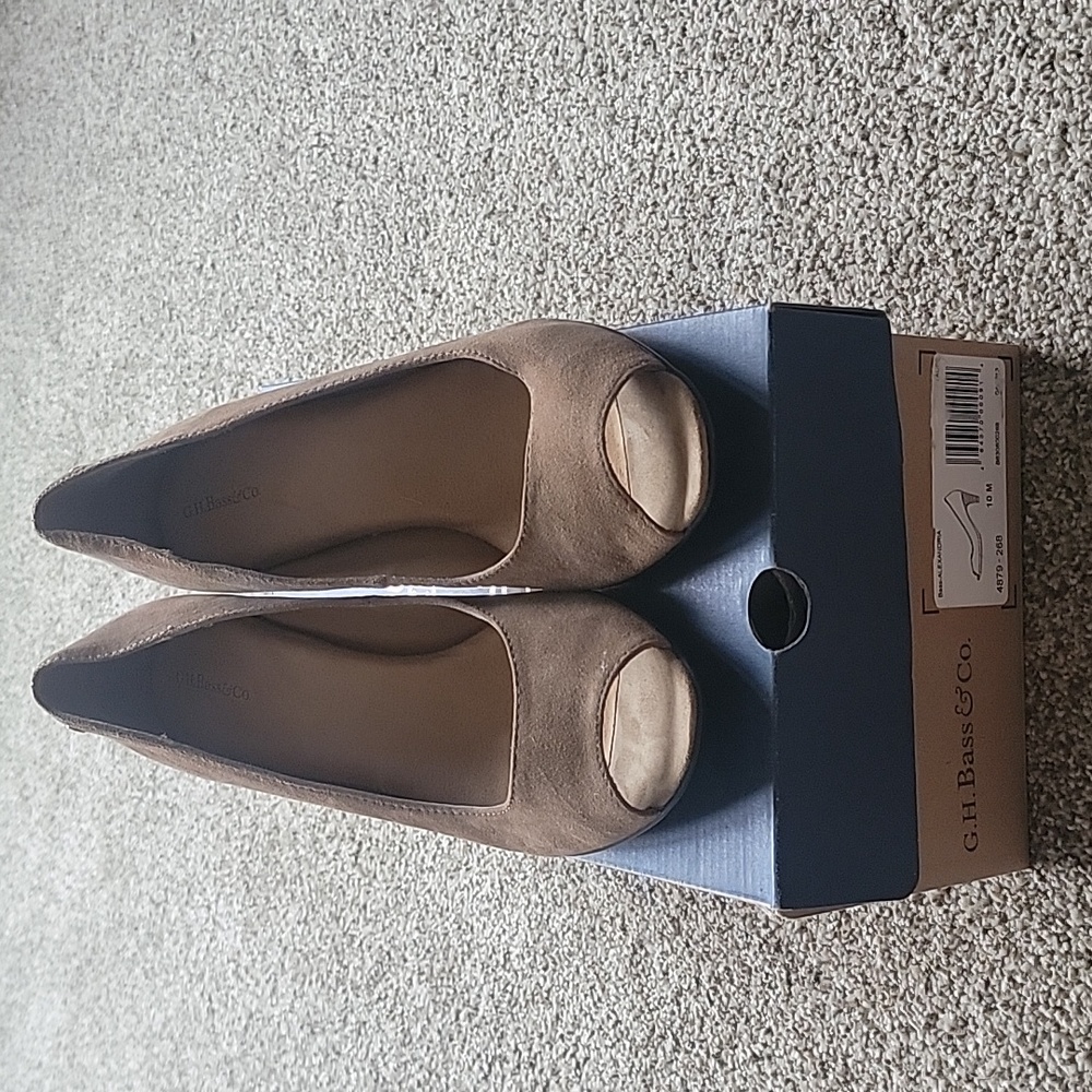 Suede high heel shoes